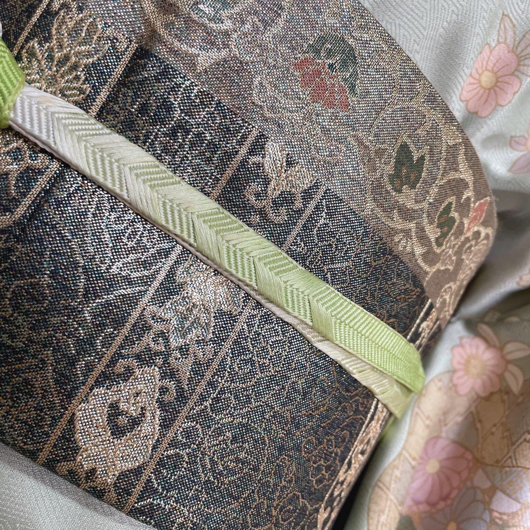 訪問着　フルセット　辻ヶ花　桜のような辻ヶ花　金駒刺繍　綸子　半衿　着物　Q5