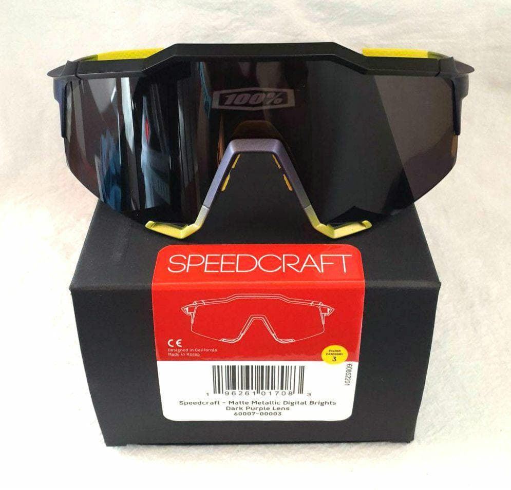 100% SPEEDCRAFT パープル イエロー ワンハンドレッド サングラス