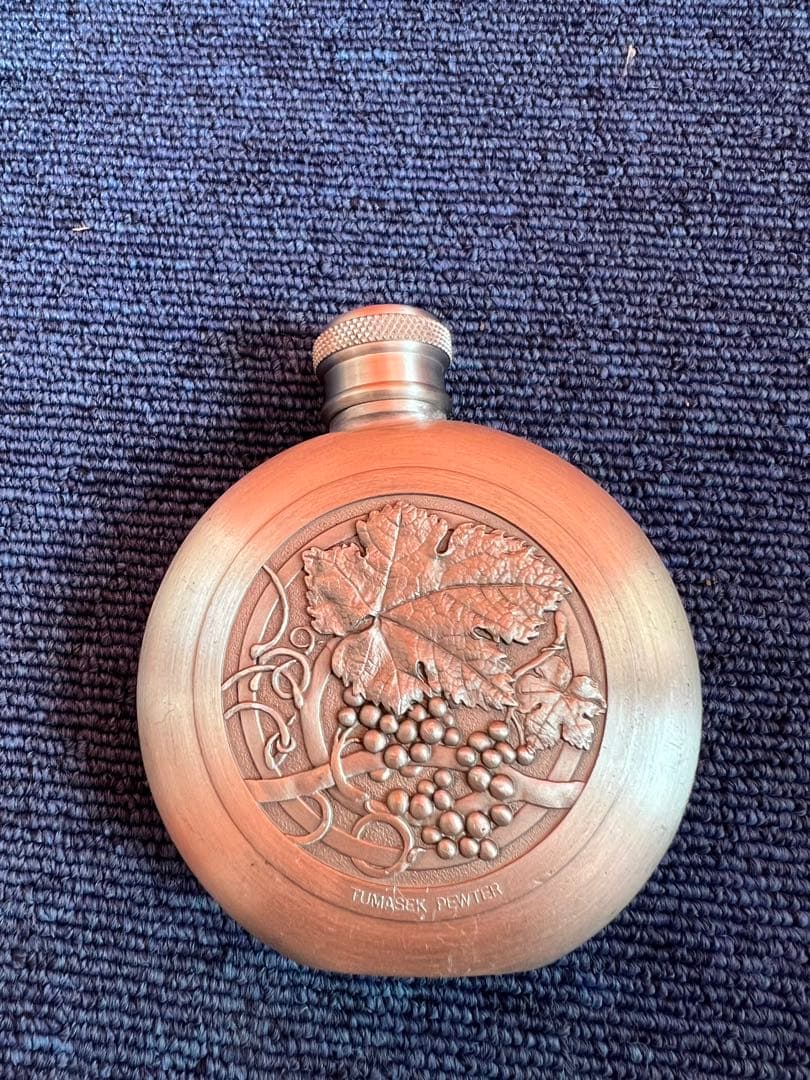 1309 tumasek pewter　酒器　ウィスキーボトル　スキットル　錫製