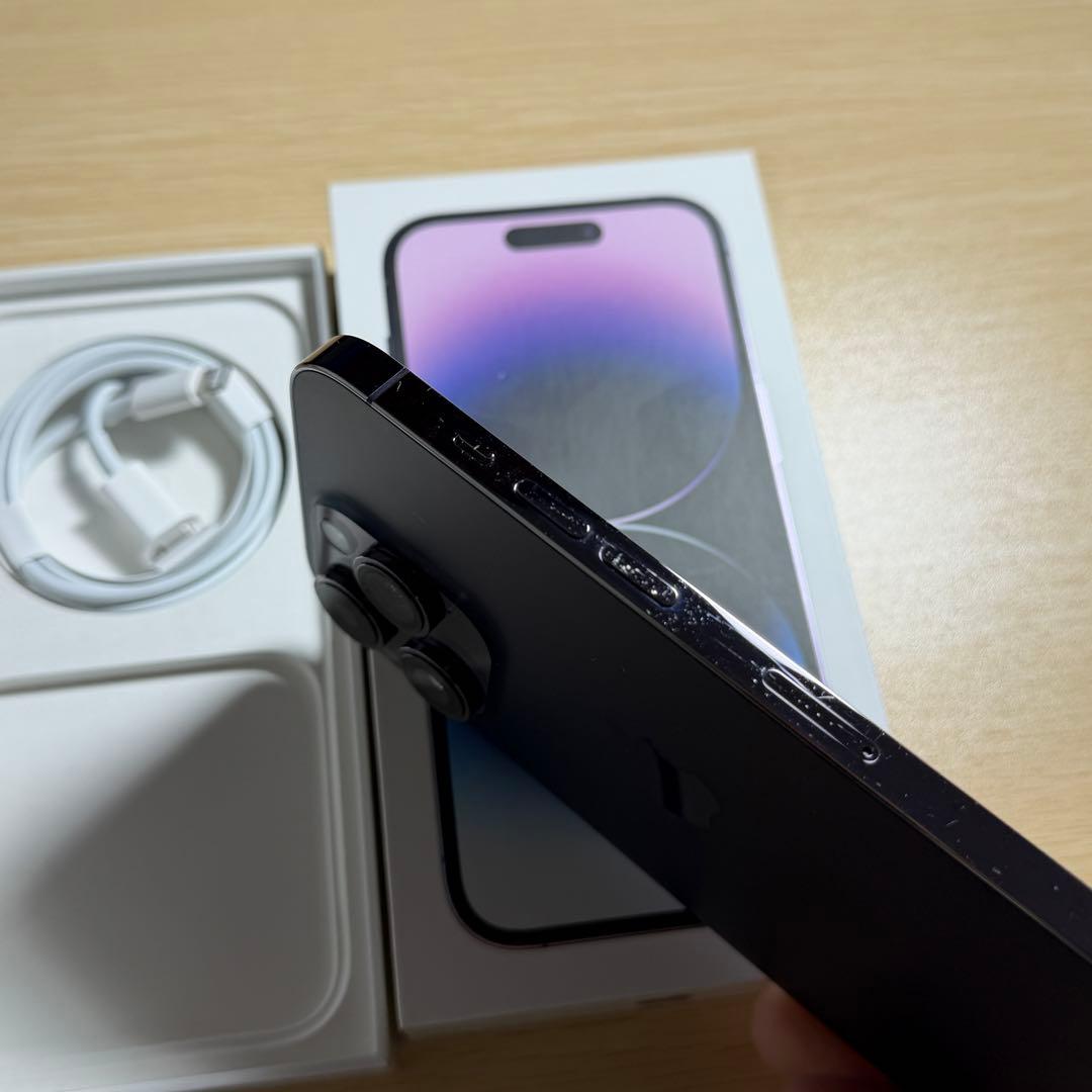 【バッテリー100%】iPhone 14 Pro ディープパープル　128GB