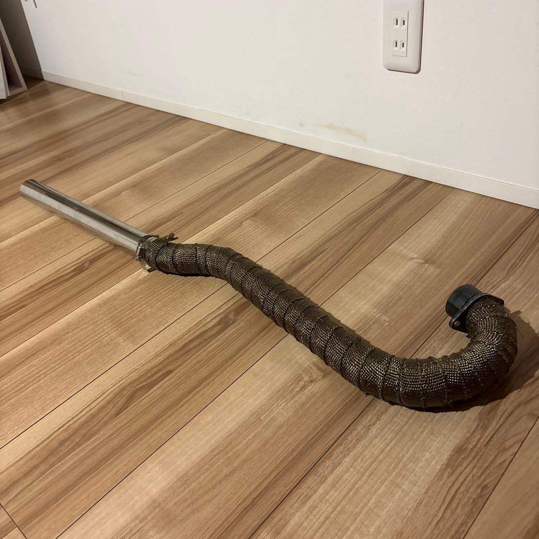 SR400 アップマフラー　フルエキ　ワンオフ ヤスリン