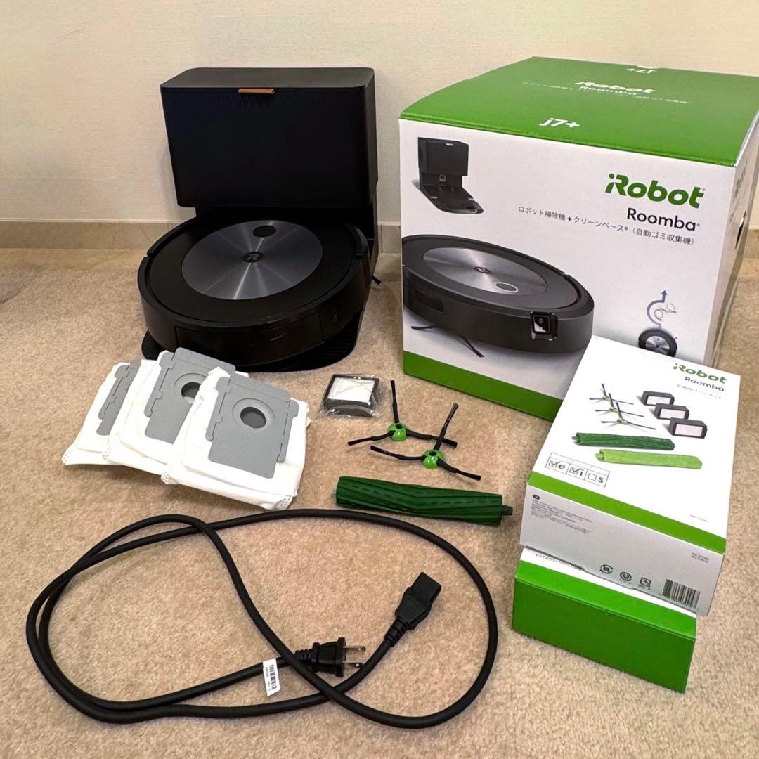 iRobot ルンバ j7+ クリーンベース付き／付属品あり ※要バッテリー交換