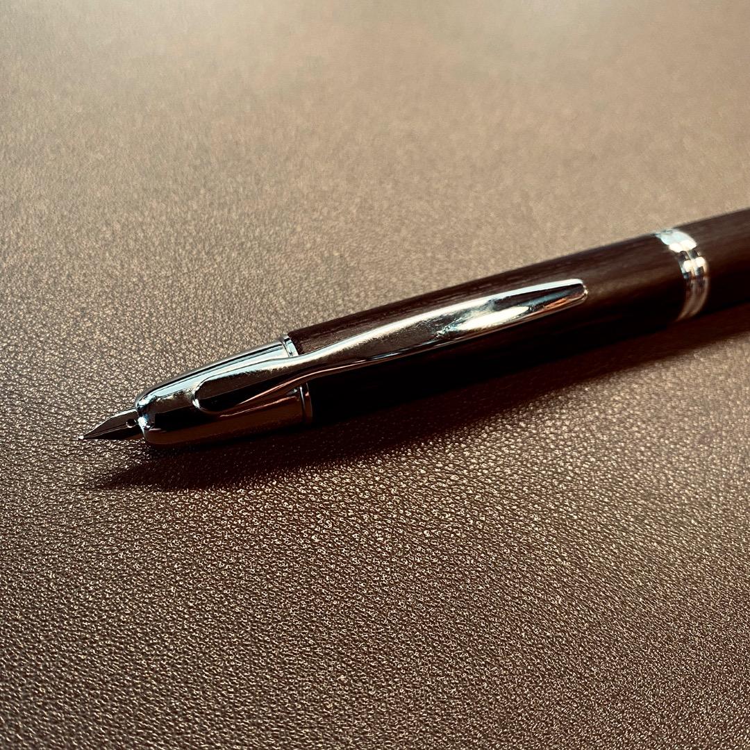 PILOT 万年筆 キャップレス 木軸 ブラック 細字 FC25SKBF
