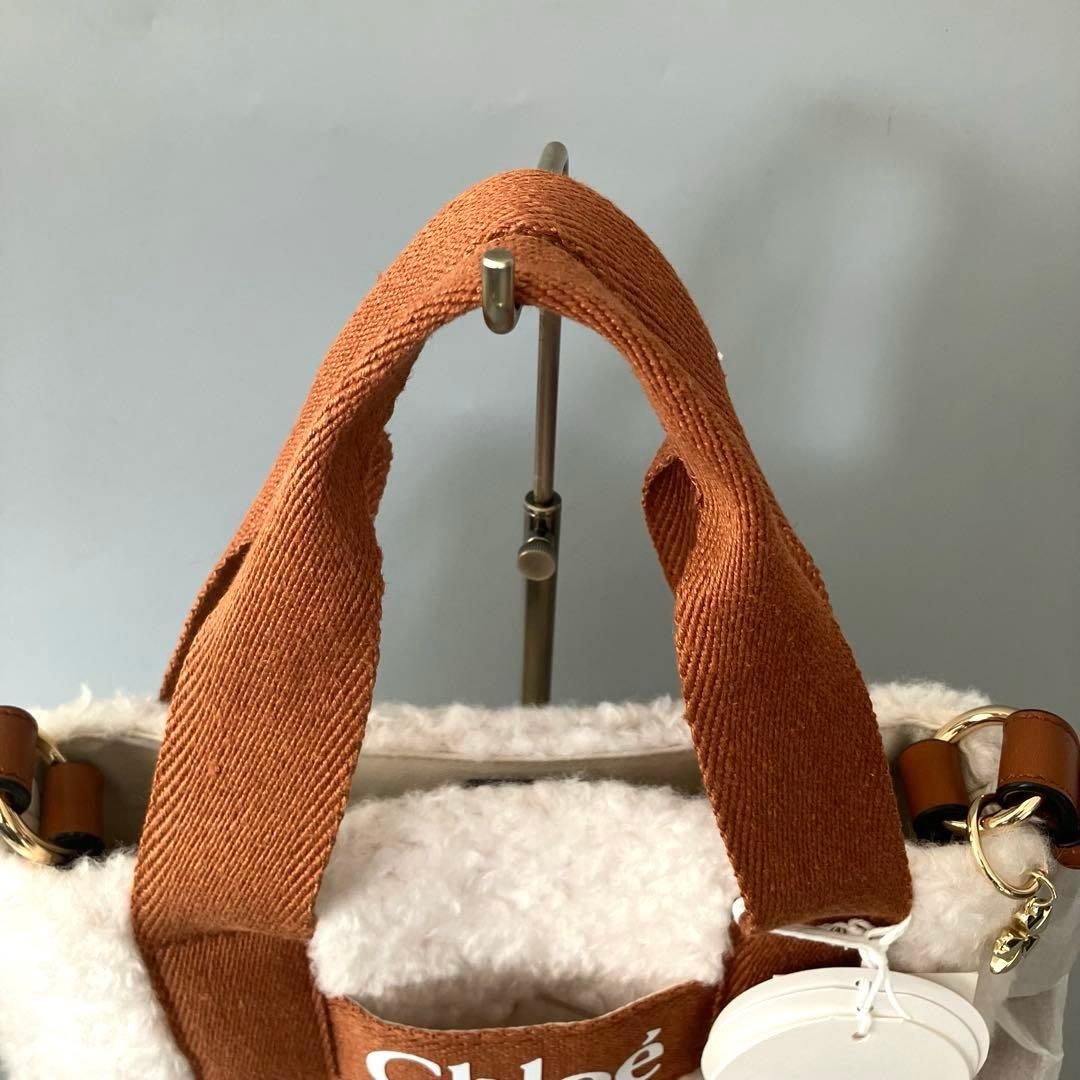 ◆新品未使用 Chloe クロエ ミニ ハンドバッグ ショルダーバッグ ボア