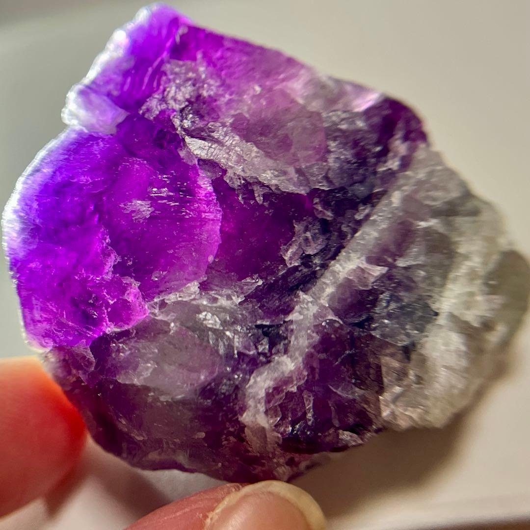 バイカラー シュガー 虹 フローライト 310.35ct 原石 ゾーニング 鉱物