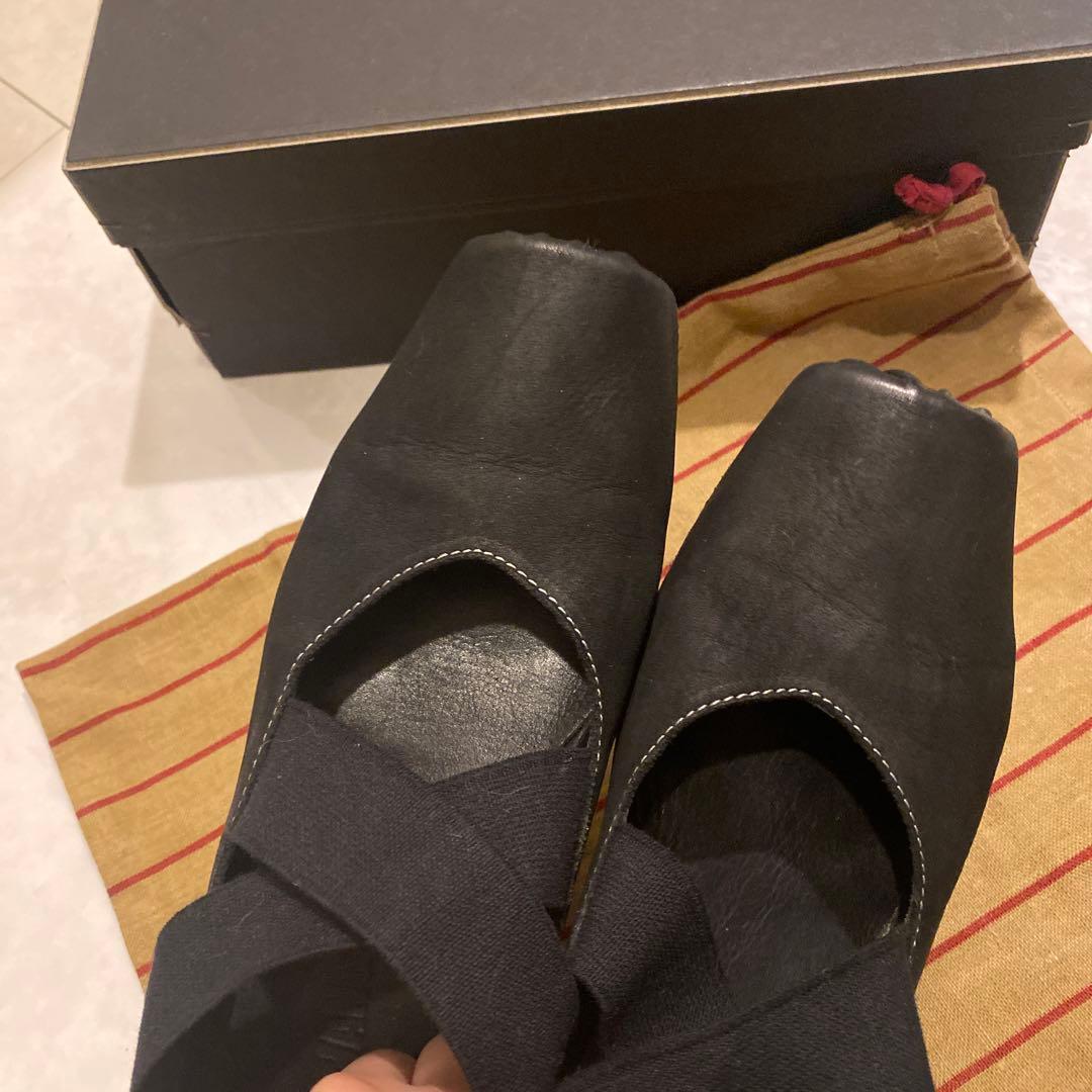 Umawang レザーフラットシューズ バレエシューズ23.5cm