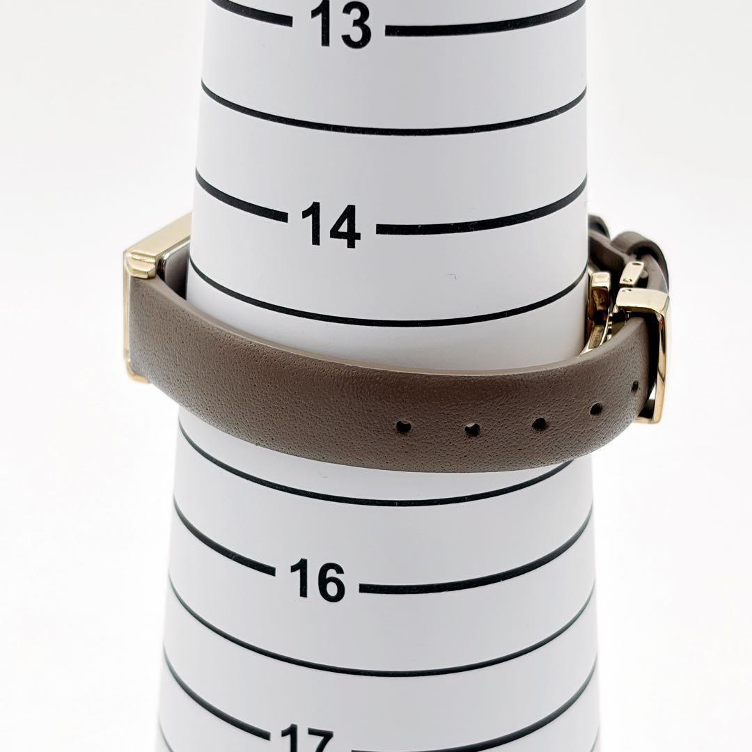 ete 腕時計 ダイヤ付 ゴールド×グレージュ ナチュラル 大人 美品