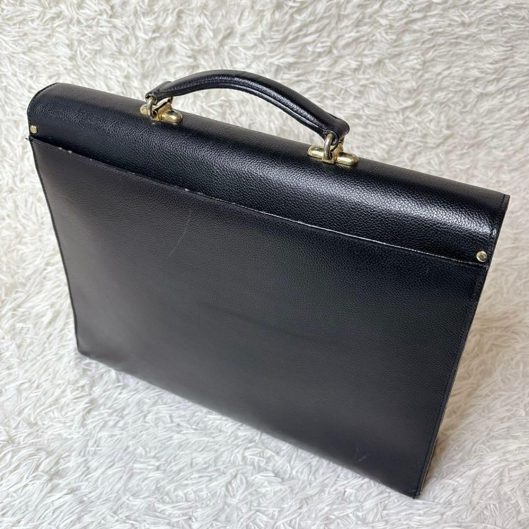 Burberry レザー ビジネスバッグ ブリーフケース ノバチェック シボ革