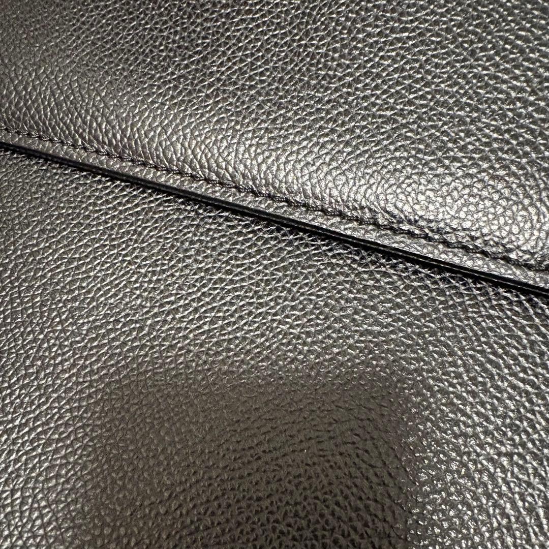 Burberry レザー ビジネスバッグ ブリーフケース ノバチェック シボ革