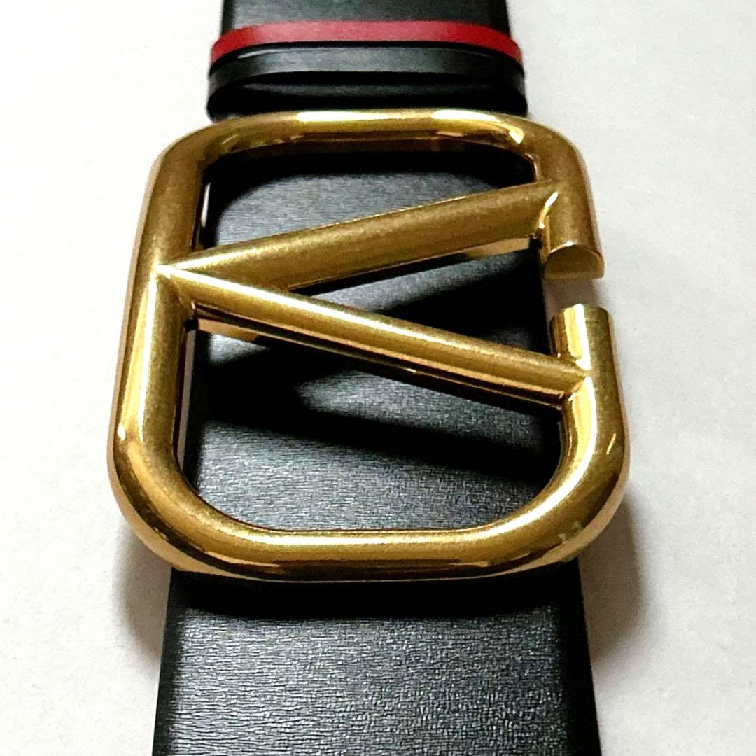 新品75 70MM VALENTINO ヴァレンティノ Vロゴ ベルト VLTN
