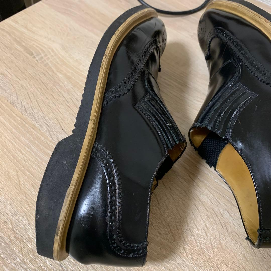 おすすめ e coxドレスシューズ(UK8)ブラックカラー(中古良品)