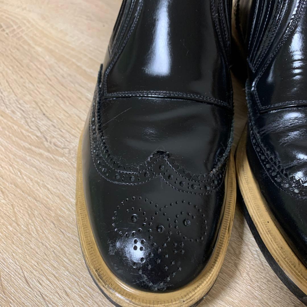 おすすめ e coxドレスシューズ(UK8)ブラックカラー(中古良品)