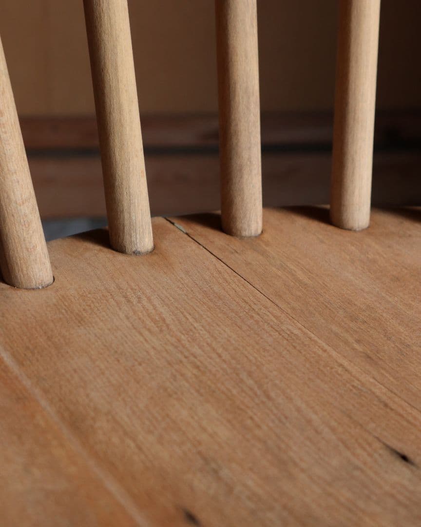 ビーチ材のハイバックチェア　古道具 古家具 アンティークチェア カフェ 洋館