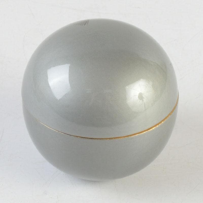 茶道具　越前蒔絵師　宮田宗景作　月見兎蒔絵　丸棗　共箱　V　9905