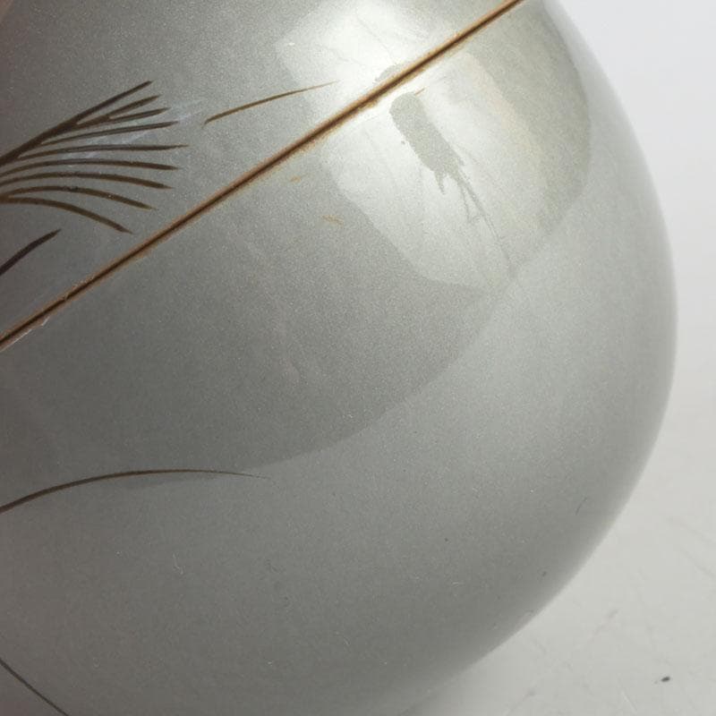 茶道具　越前蒔絵師　宮田宗景作　月見兎蒔絵　丸棗　共箱　V　9905