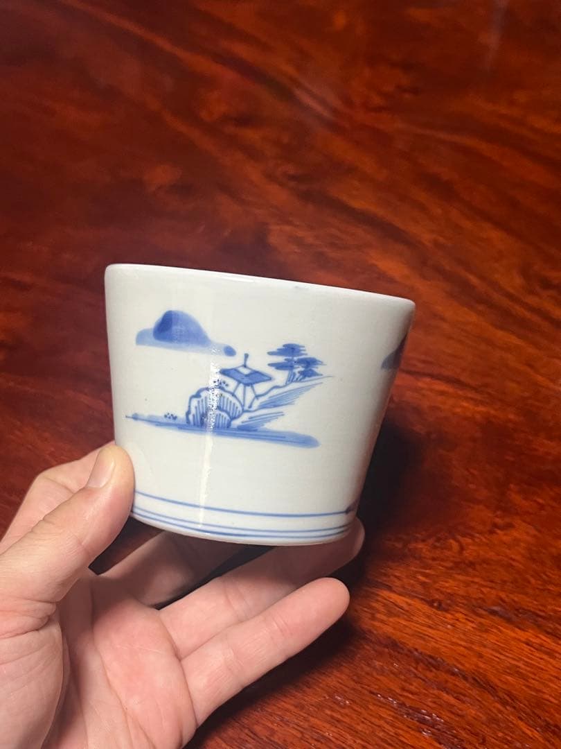 古伊万里　蕎麦猪口　鍋島　美品　そば猪口　大振　柿右衛門　後期鍋島　今右衛門