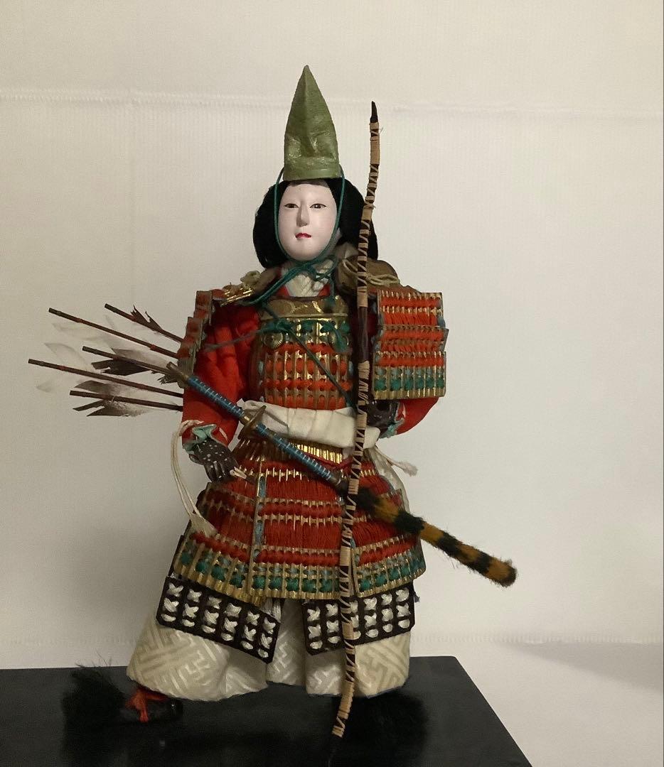 十軒店久月♪戦前の武者人形♪五月人形♪神功皇后と武内宿禰♪共箱入♪手指欠け