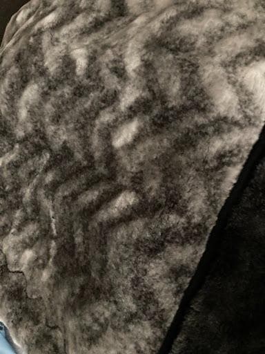 【黒系】京都西川　ローズ毛布 ムートンタッチ 140×200 日本製