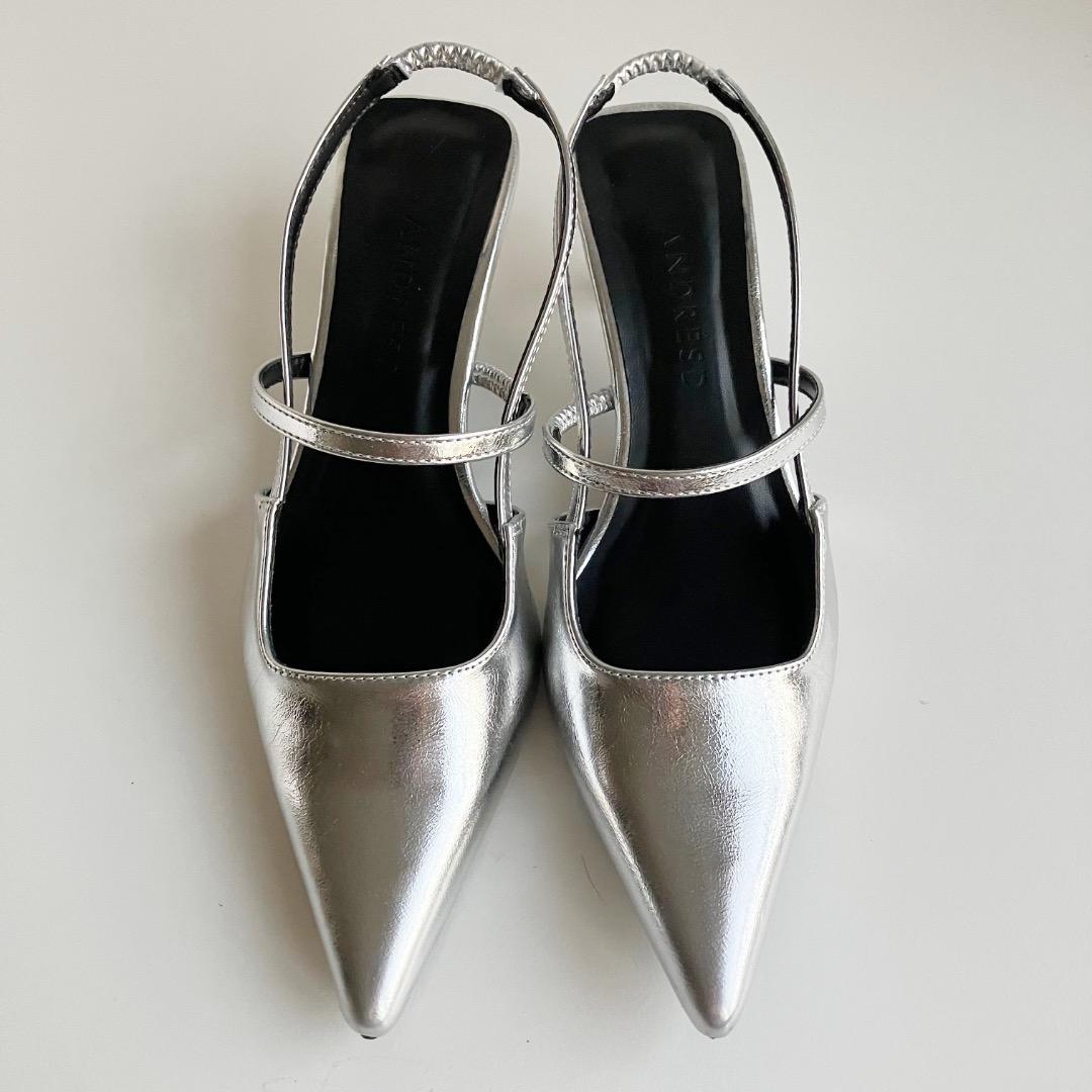 スリングバックオールウェイズシューズ シルバー