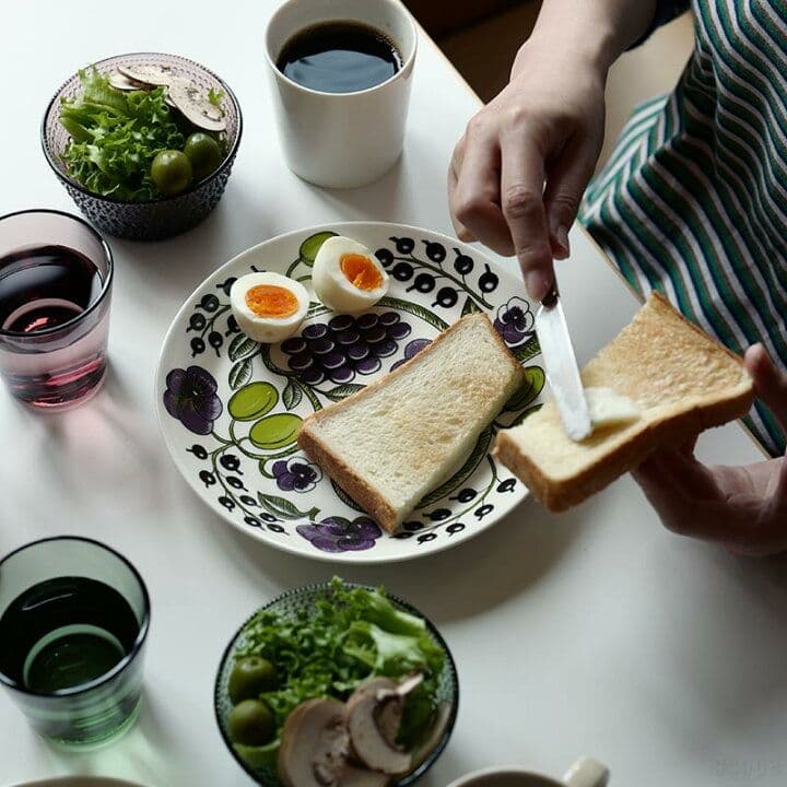 ARABIA パラティッシ イエロー パープル プレート21cm 2枚セット