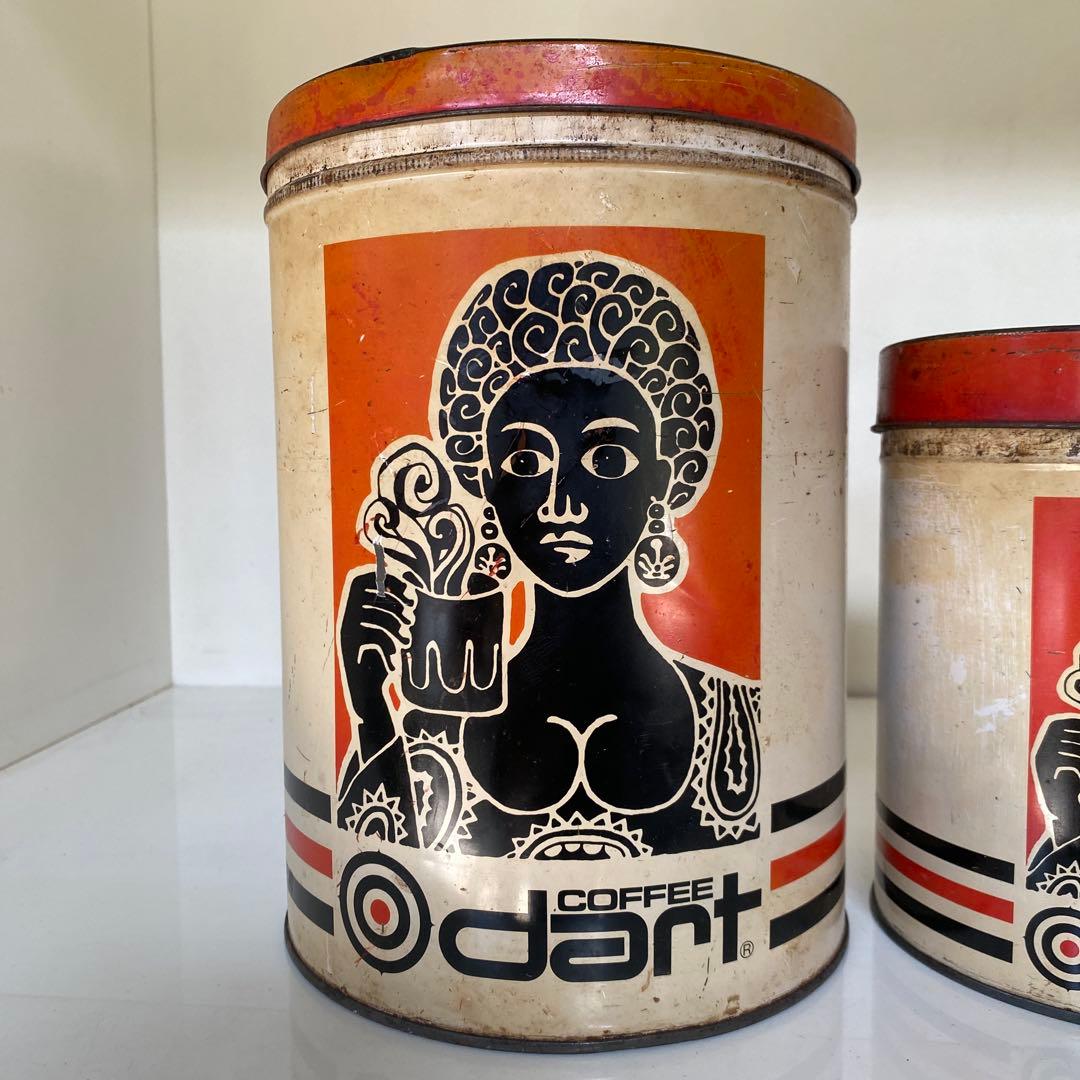 dart コーヒー空き缶 大小セット　昭和レトロ　ヴィンテージ