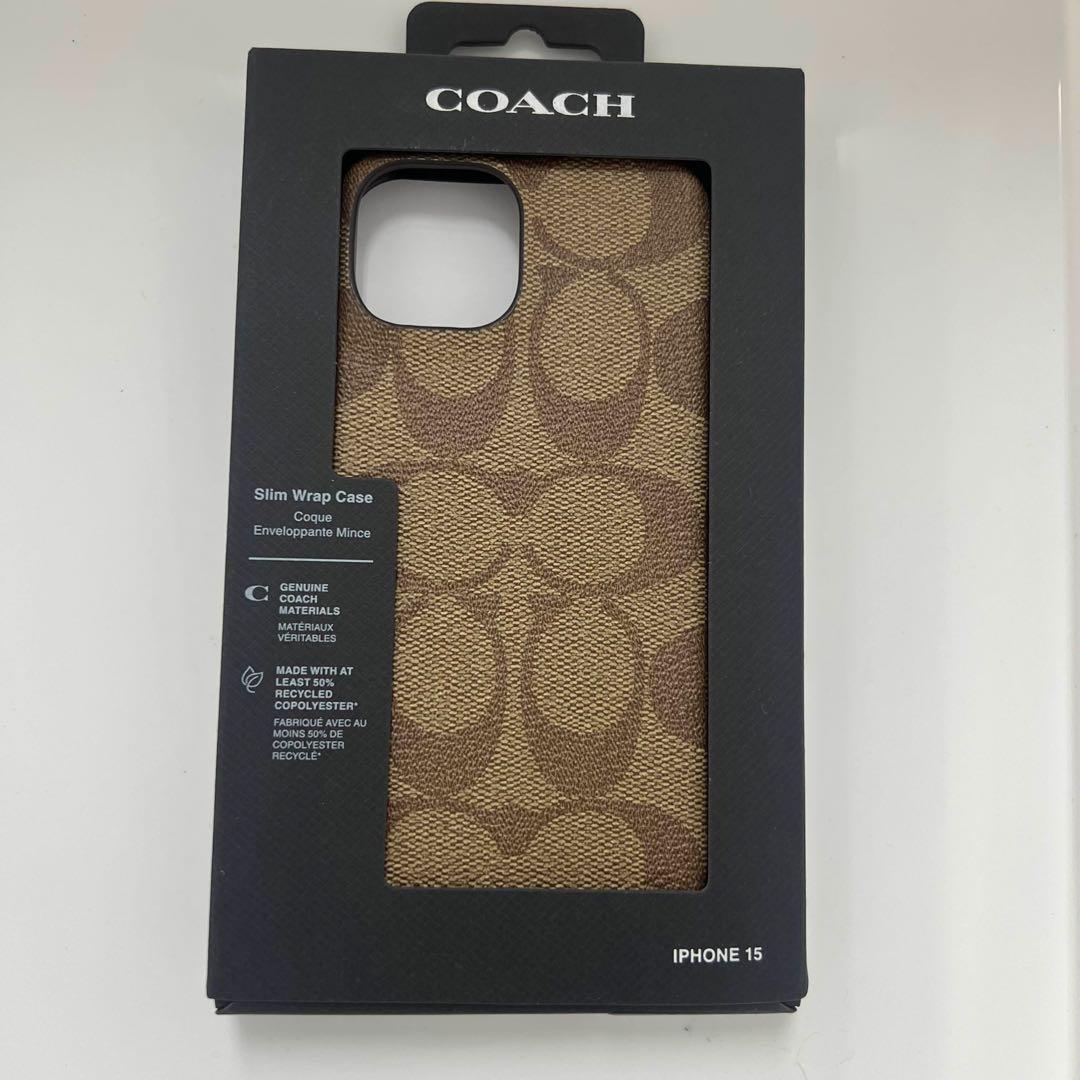 コーチ COACH IPHONE 15 ケース・シグネチャー キャンバス