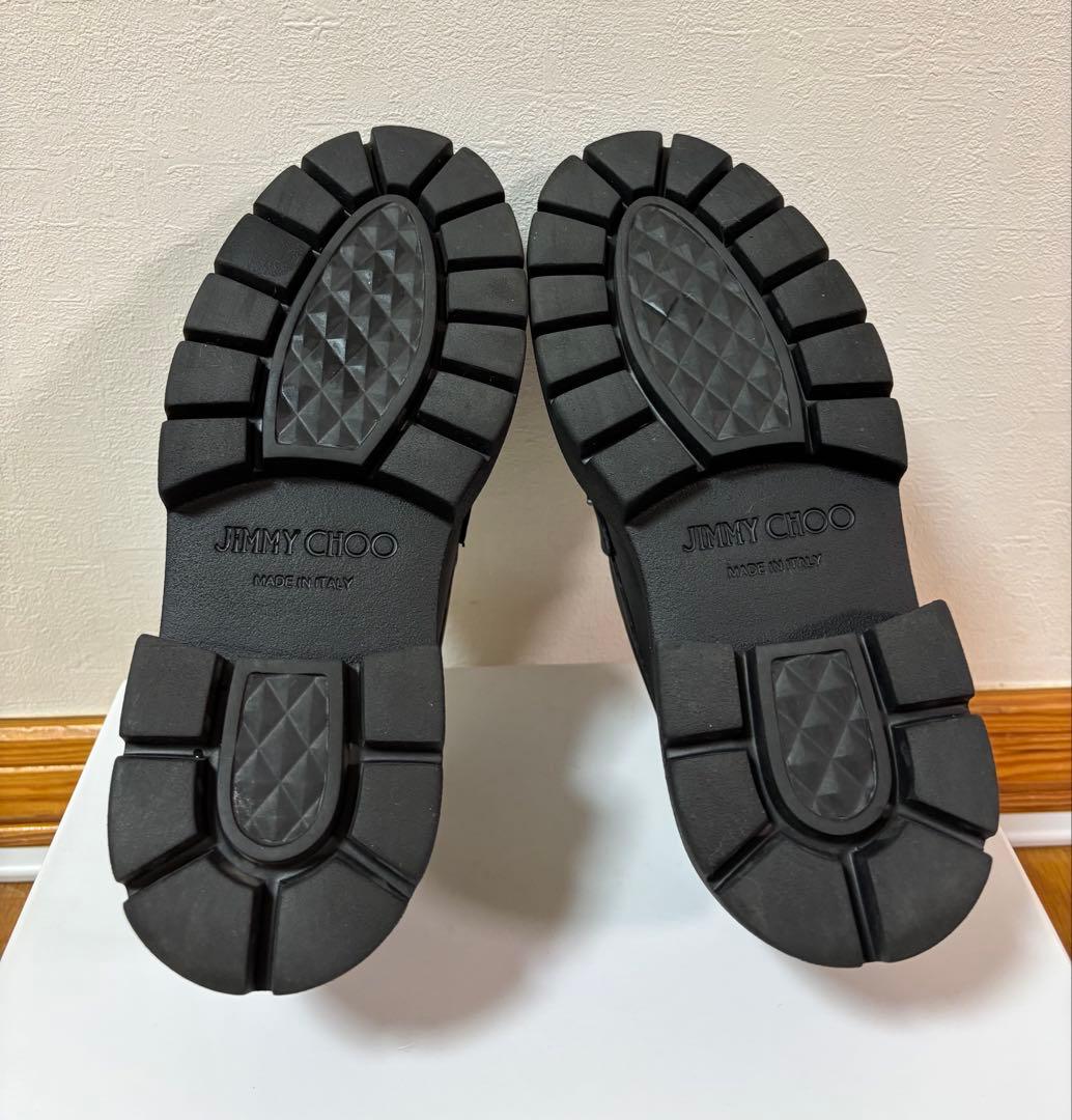 ジミーチュウ ローファー ビジュー プラットフォームBRYER ブラック 厚底