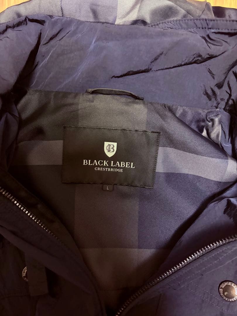 【極品】ブラックレーベルクレストブリッジ　マウンテンパーカー　ネイビー　L