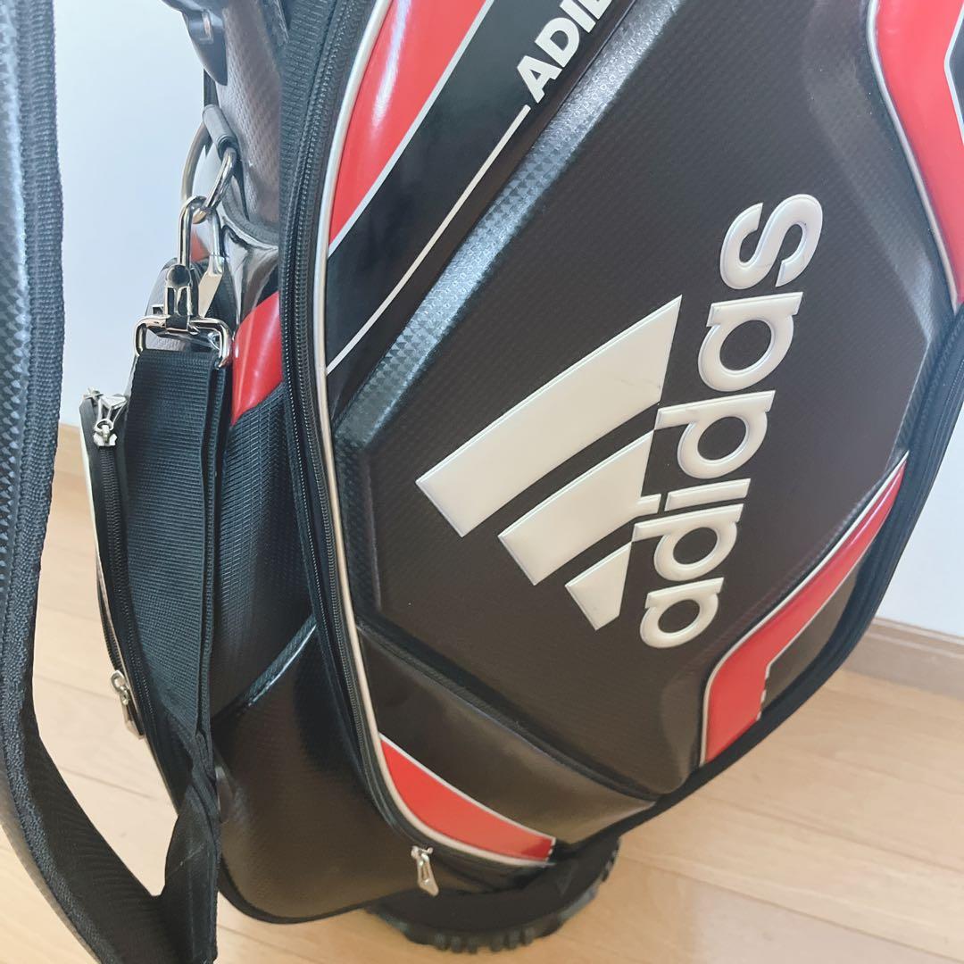 K286 adidas アディダス キャディバッグ 赤黒