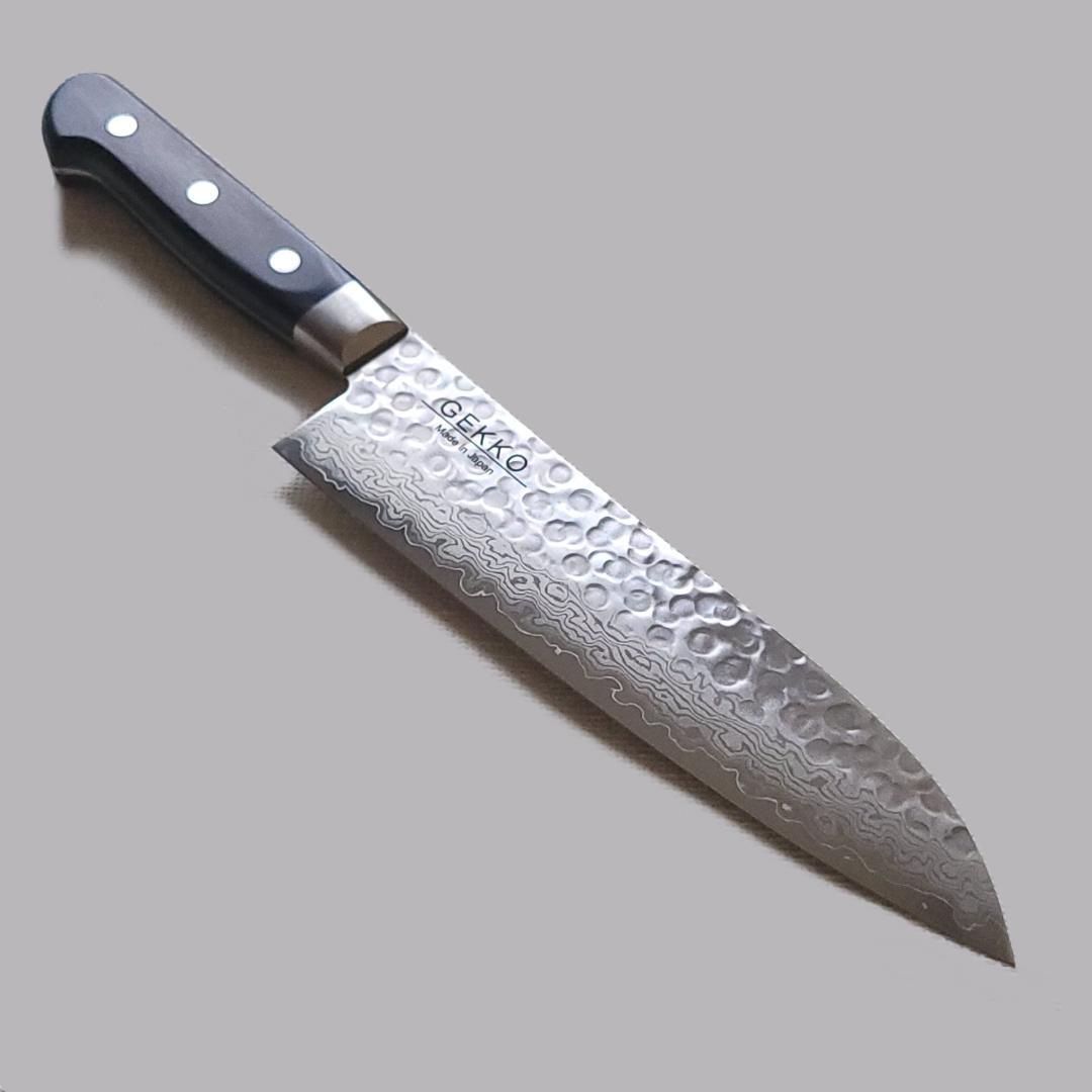 み*ん様 日本製 VG10 ダマスカス 三徳包丁185mm 黒柄 G1756E