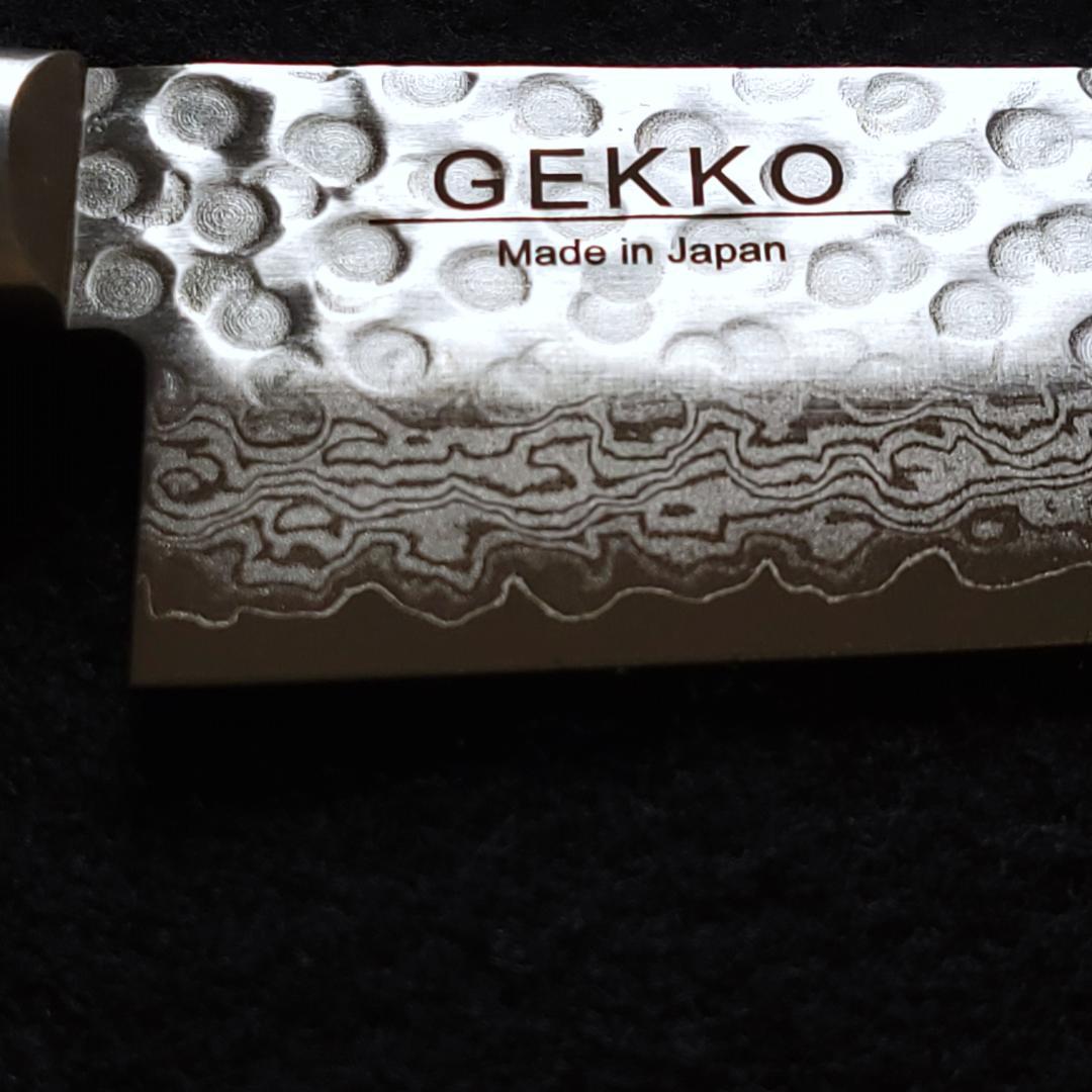 み*ん様 日本製 VG10 ダマスカス 三徳包丁185mm 黒柄 G1756E