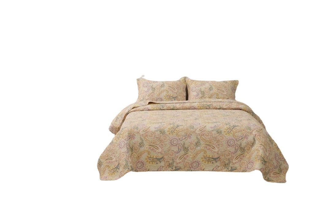 キルトベッドカバー3点セット綿マルチカバー キルティング 836