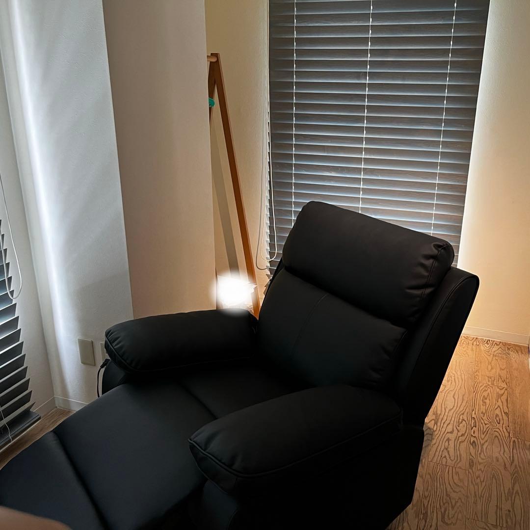 AM/リクライニング ブラック 1人掛けソファ