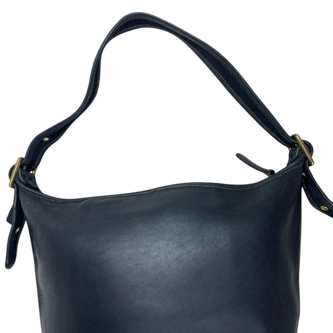 オールドコーチ ショルダーバッグ レザー バケツ型 ブラック 肩掛け