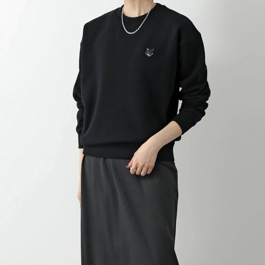 美品 MAISON KITSUNE メゾンキツネ トレーナー ブラック タグ入り