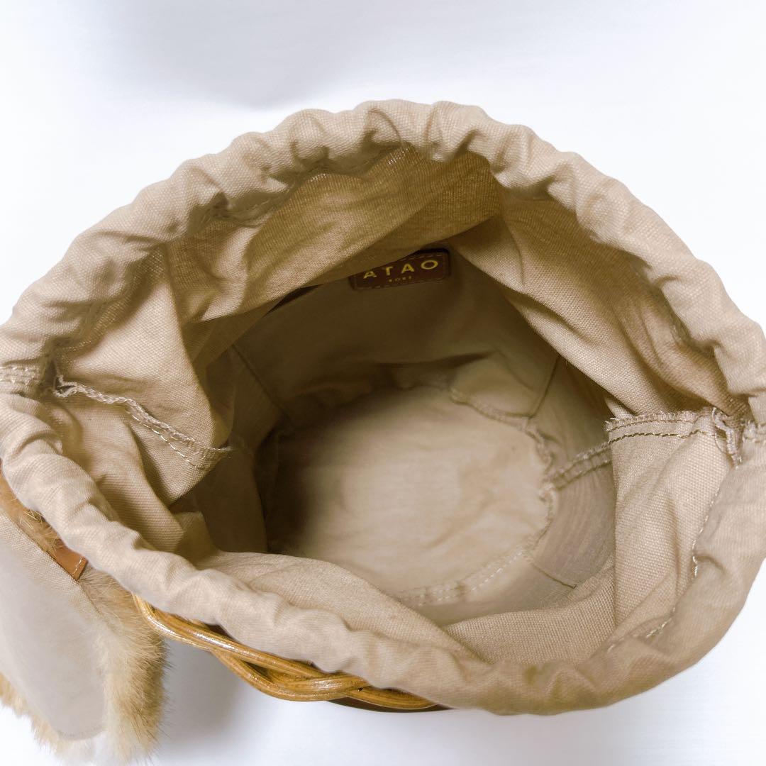 新品同様✨ATAO アタオ ブリーゼ BREEZE かごバッグ 2WAY ファー