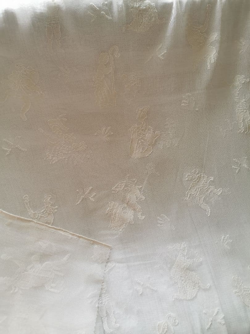 アンティーク お伽話 童話 マドラスレース幅広カーテンパネル ナーサリーライム