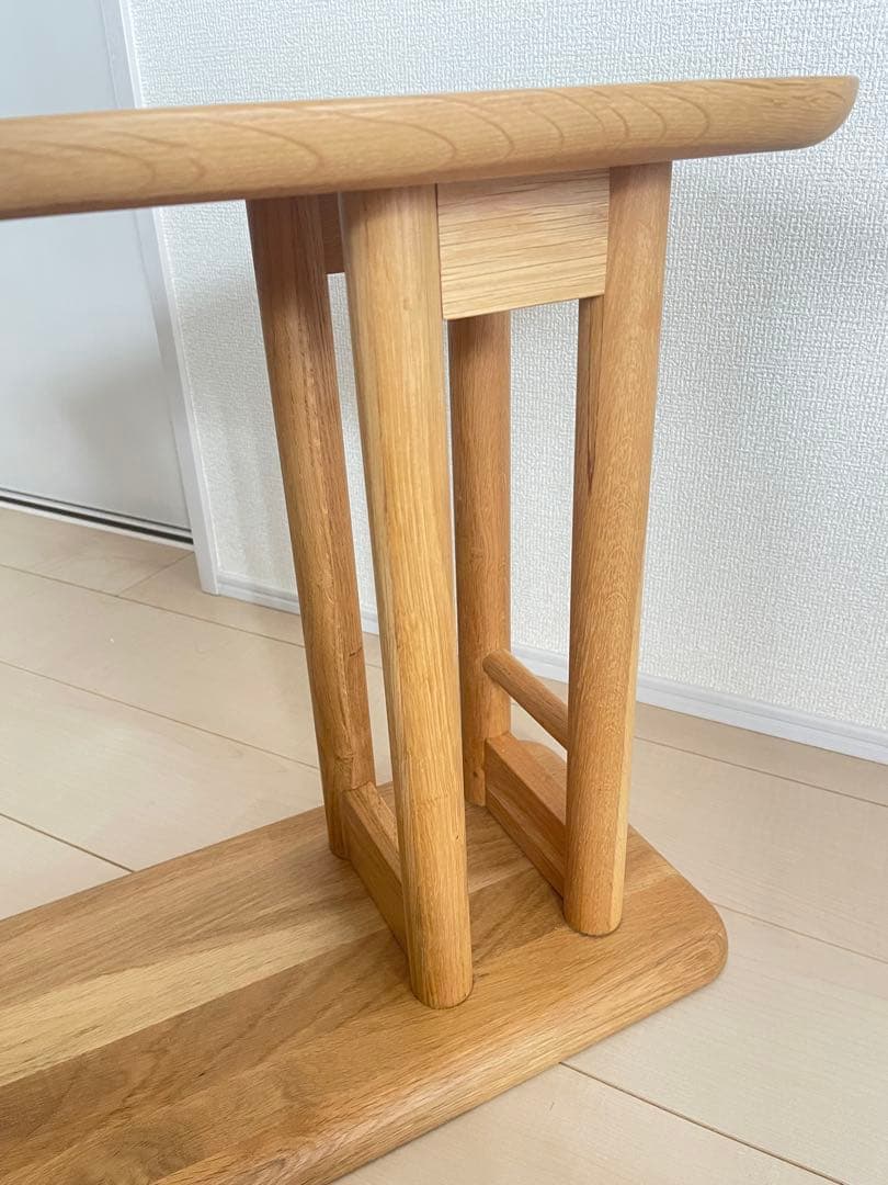 ルノ Runo 北欧風　サイドテーブル　移動簡単 C字型 角丸加工 小物置き