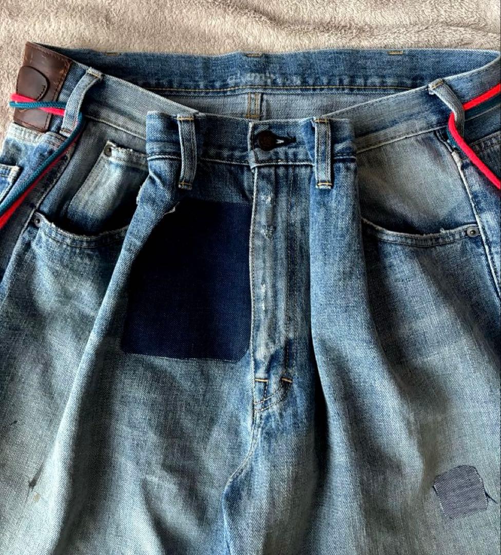 glamb グラム　Mess denim メスデニム　ヴィンテージ加工　赤耳
