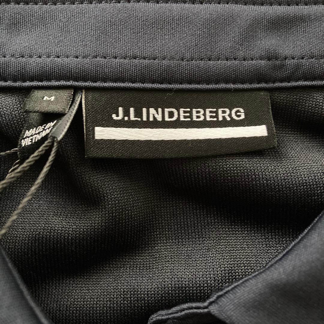 新品J.LINDEBERG レディース長袖ポロシャツ ネイビー Lサイズ 秋冬