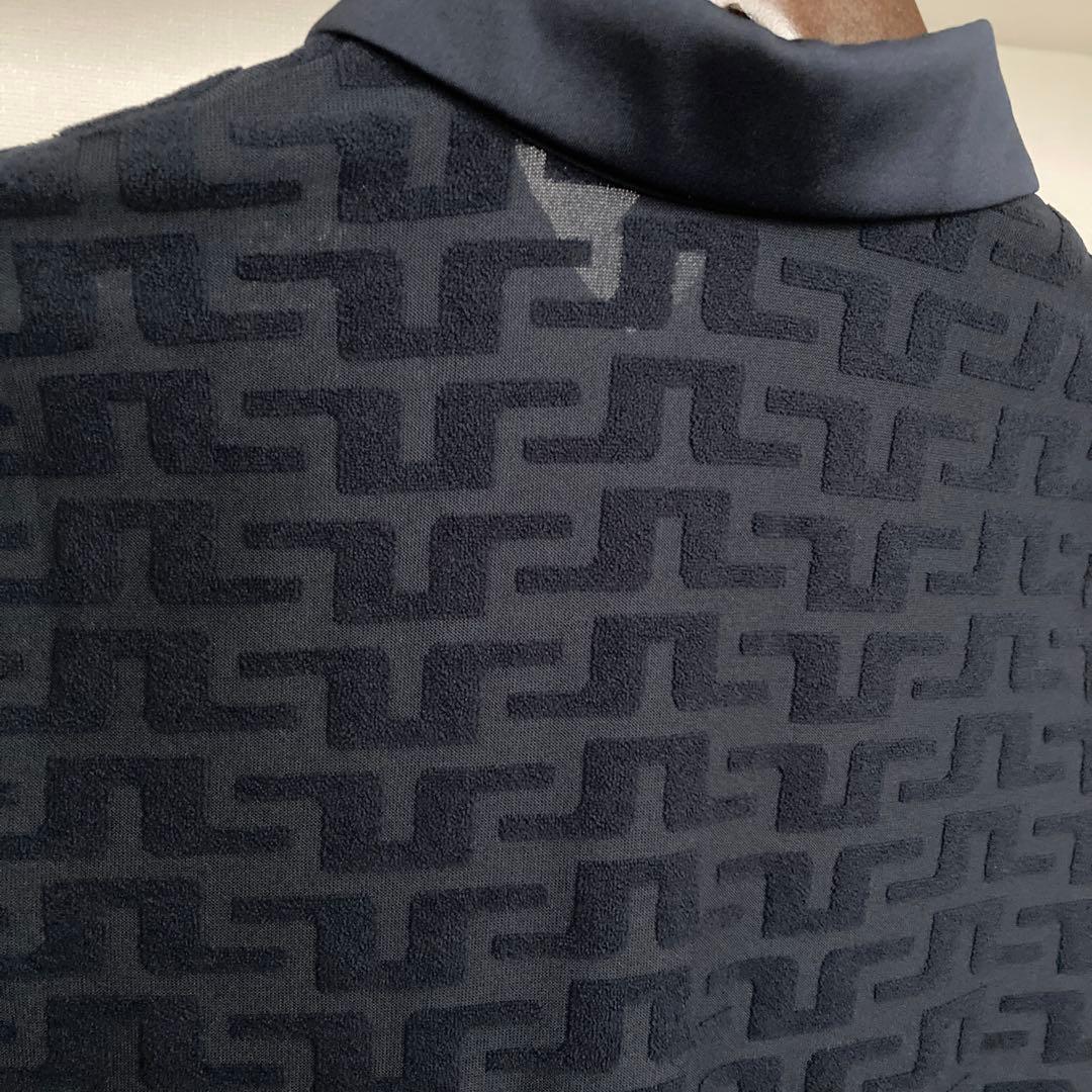 新品J.LINDEBERG レディース長袖ポロシャツ ネイビー Lサイズ 秋冬