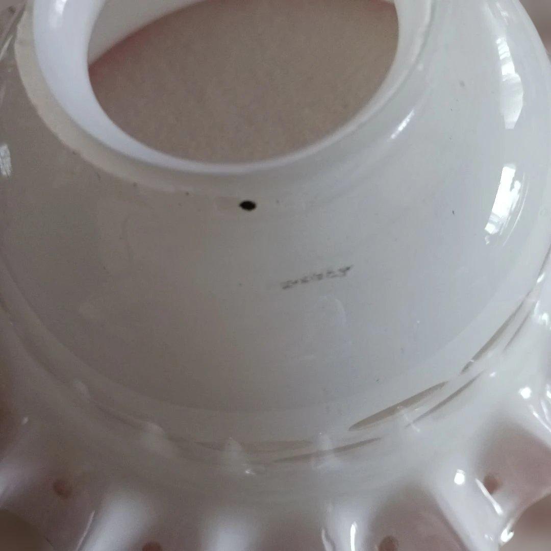 ピンクフリルガラスシェード　アンティーク