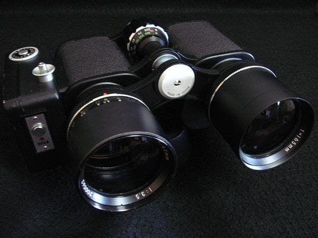 リコーテレカ240 オートハーフの双眼鏡カメラ ricoh teleca 240