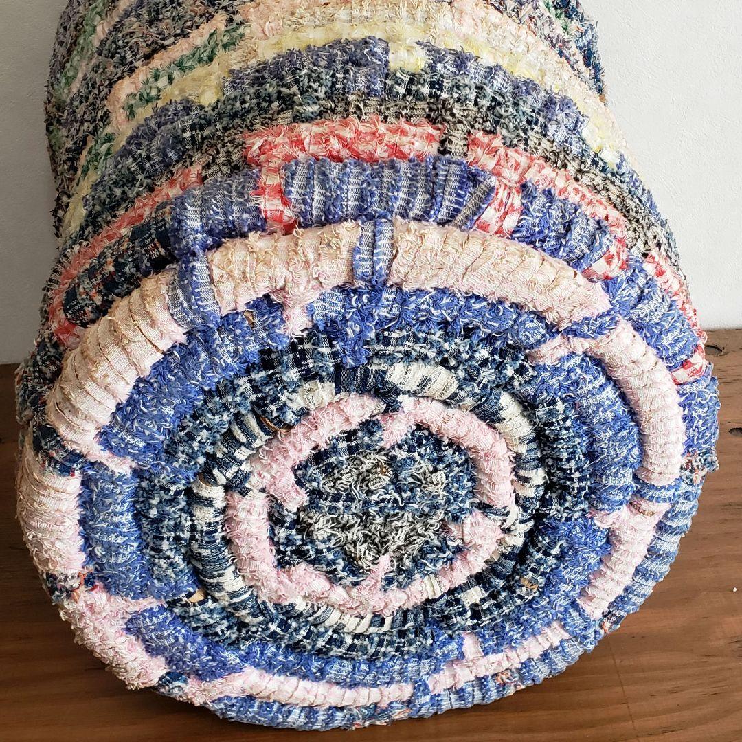 USA製/レトロ/裂き編み/アメリカン/カントリー/バスケット/雑貨/古道具