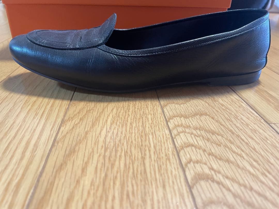HERMES モカシン　ジュリア　38 黒