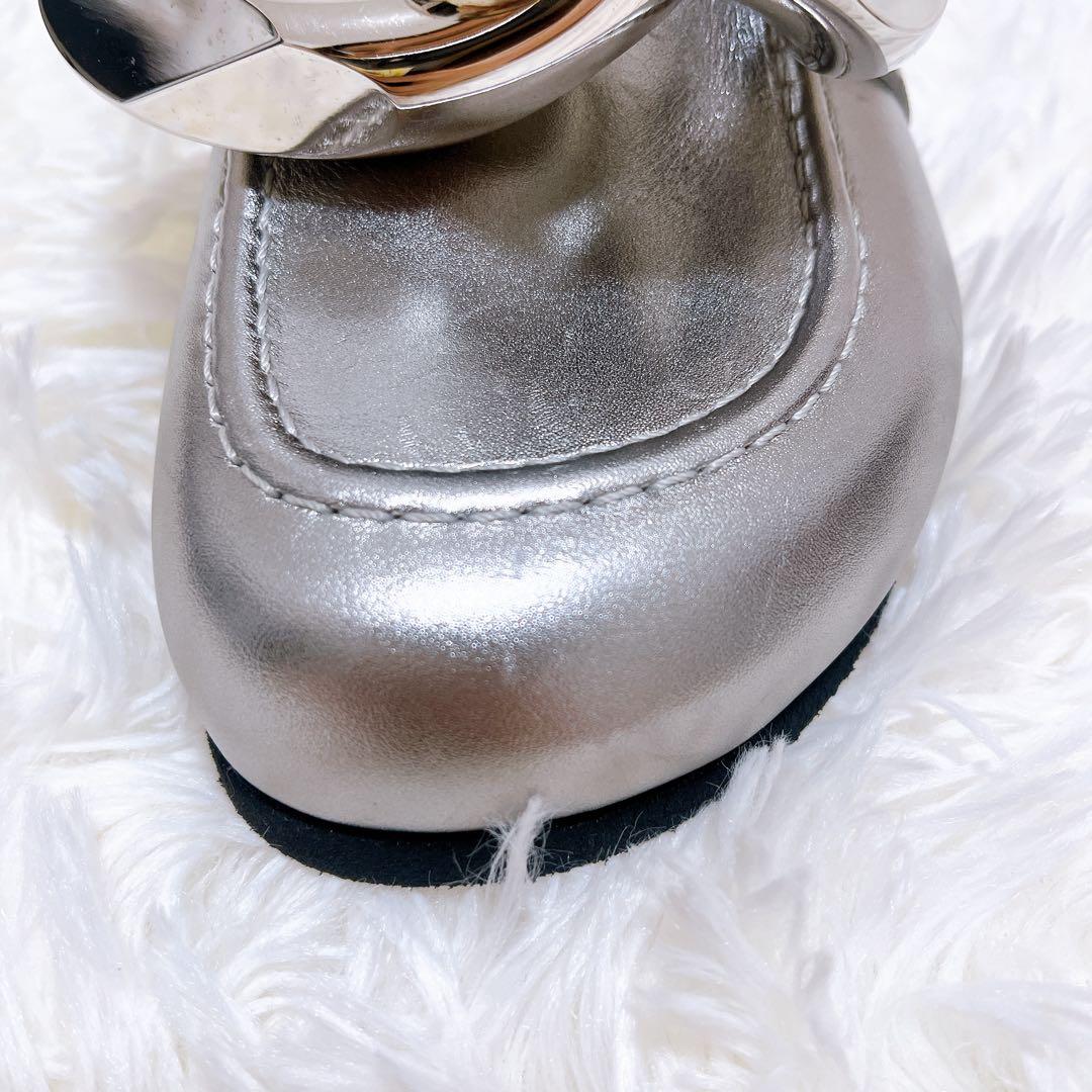[美品]JW ANDERSON チェーンバックレスレザーローファー 36