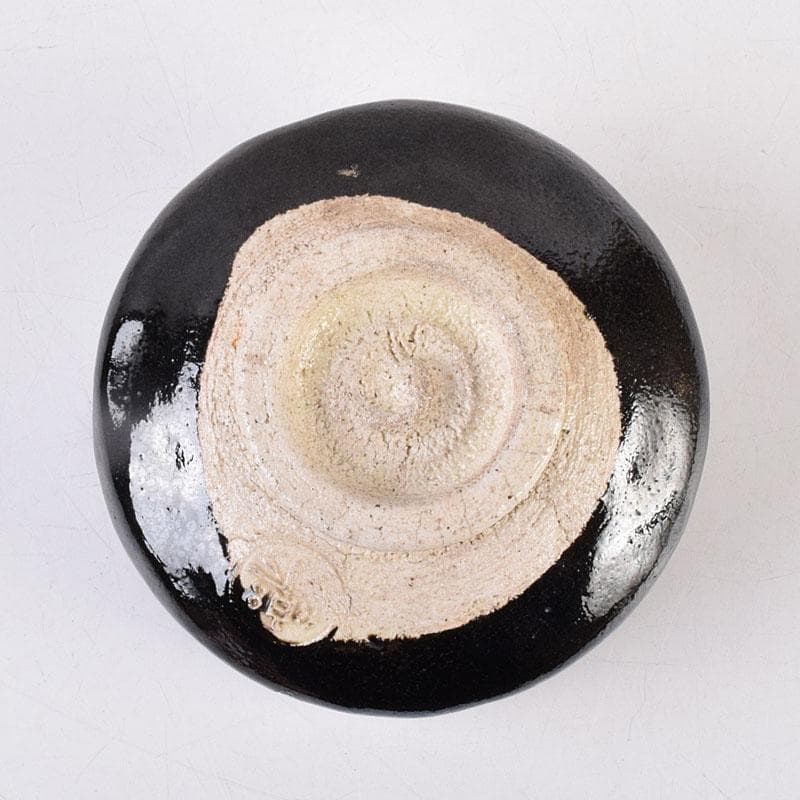 茶道具　楽吉左衛門　弘入作　黒楽茶碗　銘「瑞祥」　即中斎書付極め箱　DR9000