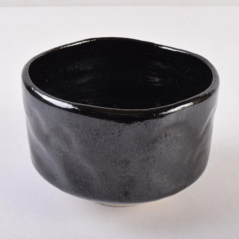 茶道具　楽吉左衛門　弘入作　黒楽茶碗　銘「瑞祥」　即中斎書付極め箱　DR9000