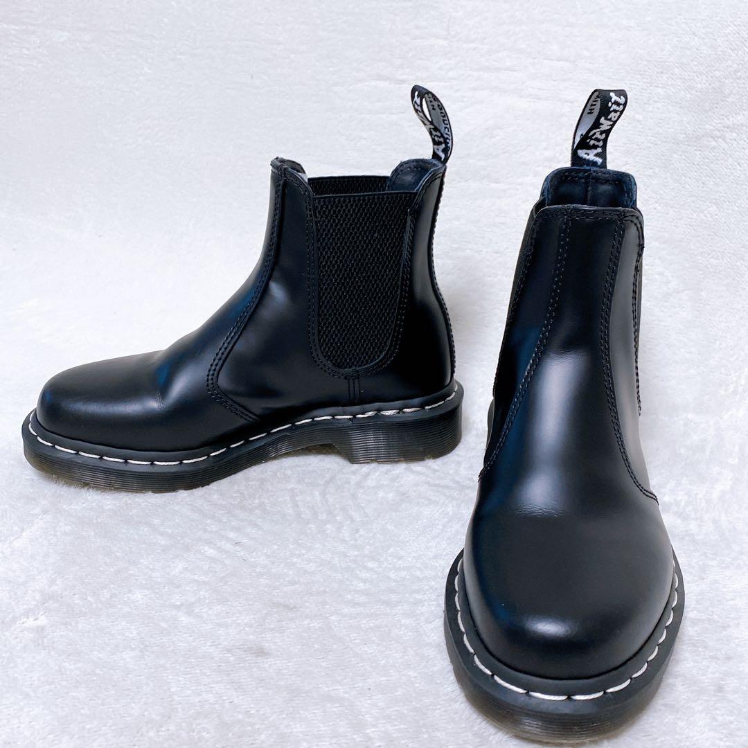 美品　ドクターマーチン　サイドゴアブーツ　限定品2976WS　UK3　モノクロ