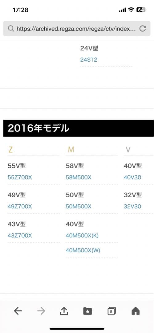 TOSHIBA REGZA 58M500X 58インチ